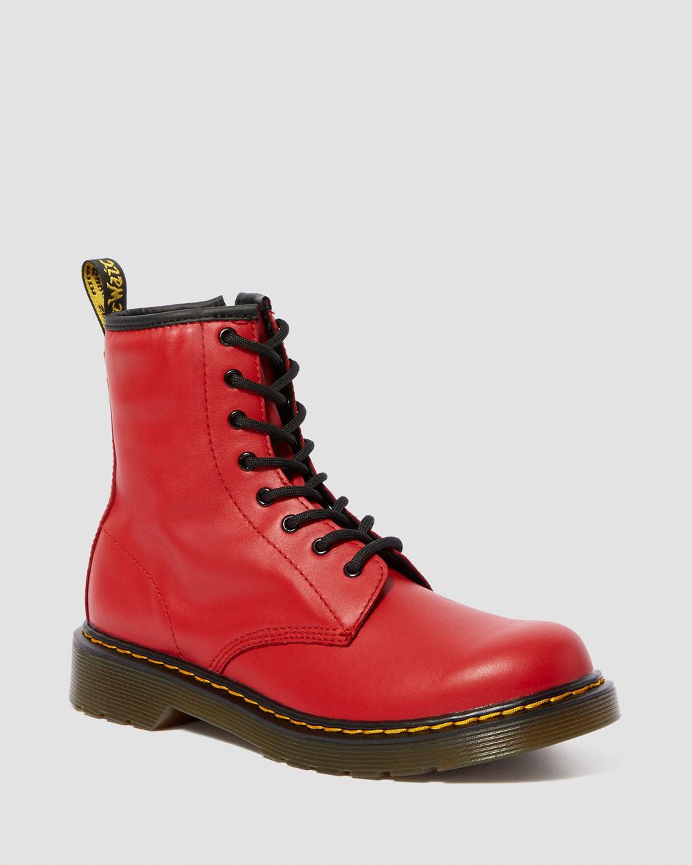 Dr Martens 1460 Kožené Šnurovacie Topánkylar Detske ( Červené ) SK 167-IOEAQD